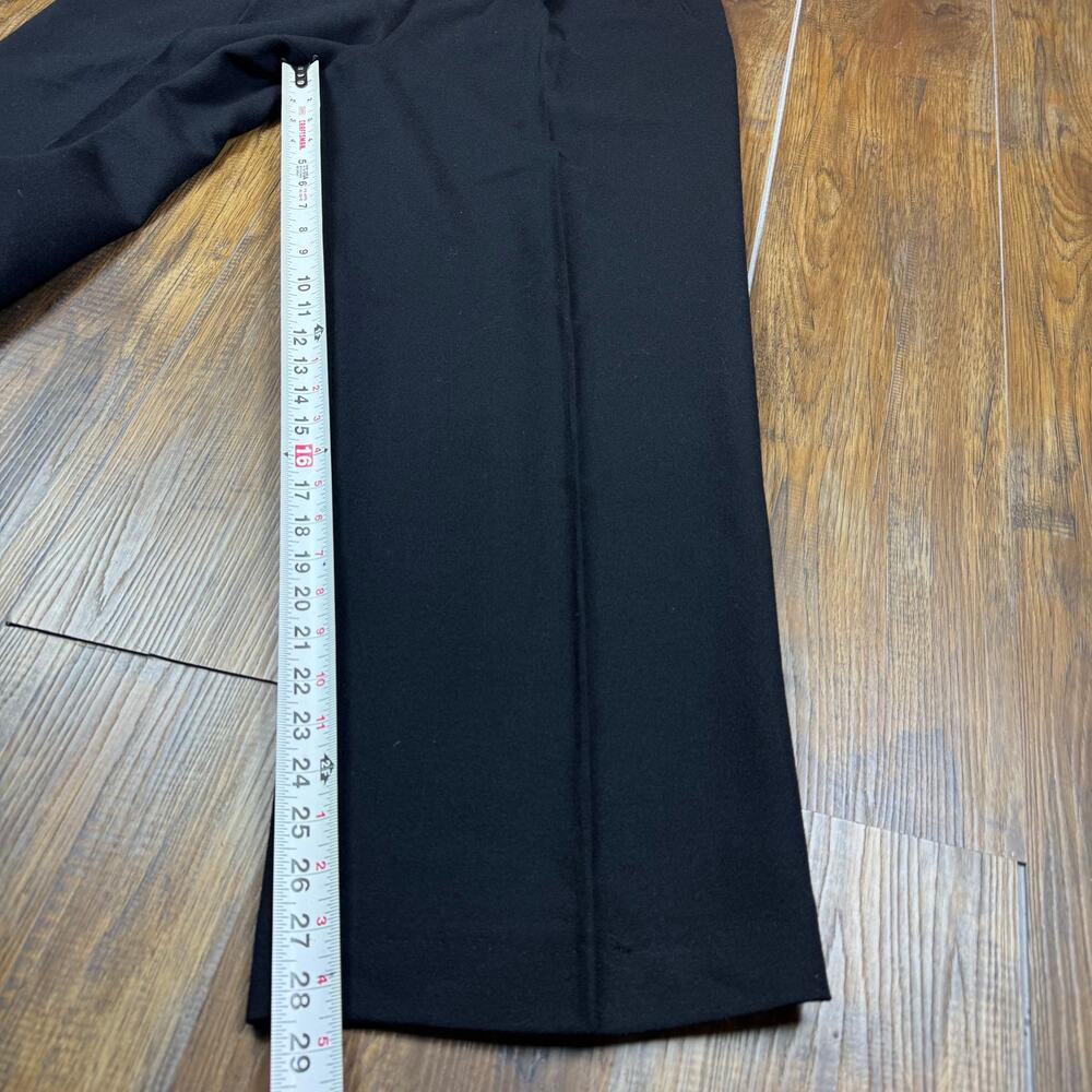 Kasper and Company A.S.L. 100% WOOL black dress pants size 14 wide leg pleats - Picture 8 of 10